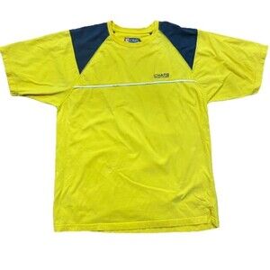 Chaps Ralph Lauren Vintage Color Block T-Shirt Yellow Navy Blue Men's XL